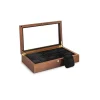 BOITE A MONTRE, Coffret 10 montres couvercle avec fenêtre placage en noyer mat309368<Beco Hot