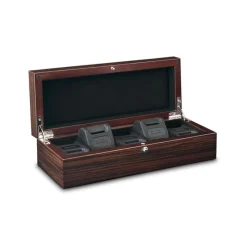 BOITE A MONTRE, Coffret 5 montres placage en bois de macassar poli309376<Beco Online