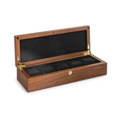 BOITE A MONTRE, Coffret 5 montres placage en noyer mat309365<Beco Best