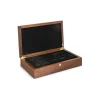 BOITE A MONTRE, Coffret 10 montres placage en noyer mat309367<Beco New