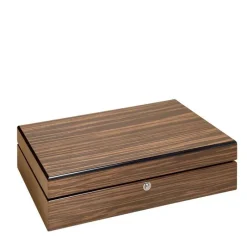 BOITE A MONTRE, Coffret 10 montres placage en bois de macassar poli309377<Beco Discount