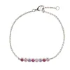 Bracelet Argent Rhodié - Oxyde de Zirconium violet rose fuschia 601594<GO Mademoiselle Sale
