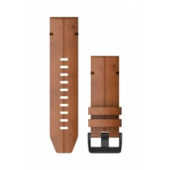 Bracelet de montre QuickFit 26mm Cuir marron avec boucle noire010-12864-05<Garmin Clearance