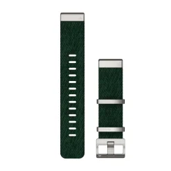 Bracelet de montre MARQ QuickFit 22mm tri-tons en nylon tissé façon Jacquard vert pin avec boucle noire010-13008-00<Garmin Sale