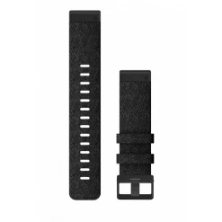 Bracelet de montre QuickFit 22mm Nylon noir chiné avec boucle noire010-12863-07<Garmin Clearance