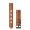 Bracelet de montre QuickFit 22mm Cuir marron avec boucle noire010-12863-05<Garmin Clearance