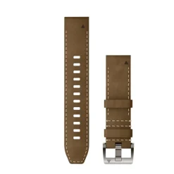 Bracelet de montre MARQ QuickFit 22mm Bracelet hybride en cuir/caoutchouc FKM toundra/noir avec boucle argent010-13225-07<Garmin Best