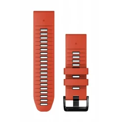 Bracelet de montre QuickFit 26mm Silicone Rouge feu / Graphite010-13281-04<Garmin Clearance