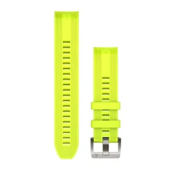 Bracelet de montre MARQ QuickFit 22mm Silicone jaune avec boucle argent010-13225-05<Garmin Discount