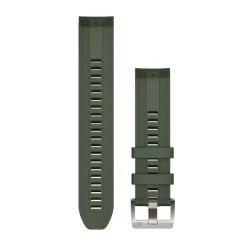 Bracelet de montre MARQ QuickFit 22mm Silicone vert moss avec boucle argent010-13225-01<Garmin Discount
