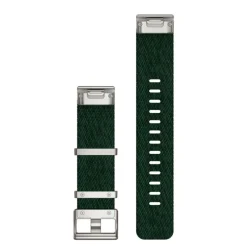 Bracelet de montre MARQ QuickFit 22mm tri-tons en nylon tissé façon Jacquard vert pin avec boucle noire010-13008-00<Garmin Sale