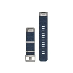 Bracelet de montre MARQ QuickFit 22mm tri-tons en nylon tissé façon Jacquard bleu avec boucle argent010-12738-02<Garmin Clearance