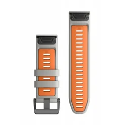 Bracelet de montre QuickFit 26mm Silicone Gris / Orange010-13281-02<Garmin Best