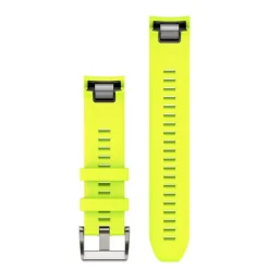 Bracelet de montre MARQ QuickFit 22mm Silicone jaune avec boucle argent010-13225-05<Garmin Discount