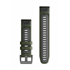 Bracelet de montre QuickFit 22mm Silicone Vert Moss / Graphite010-13280-07<Garmin Fashion