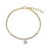 Bracelet double chaîne acier doré avec ornement écru608222<GO Mademoiselle Fashion