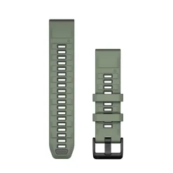 Bracelet Quickfit 22mm silicone vert sauge / graphite010-13392-04<Garmin Fashion