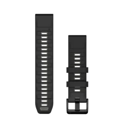 Bracelet Quickfit 22mm silicone noir / gris galet010-13392-00<Garmin Online