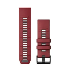 Bracelet Quickfit 26mm silicone rouge marsala / graphite010-13393-06<Garmin Outlet