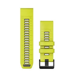 Bracelet Quickfit 26mm silicone jaune / graphite010-13393-08<Garmin Outlet