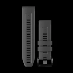 Bracelet Quickfit 26 silicone gris foncé Compatible Fenix 6X / 7X010-13117-01<Garmin Clearance