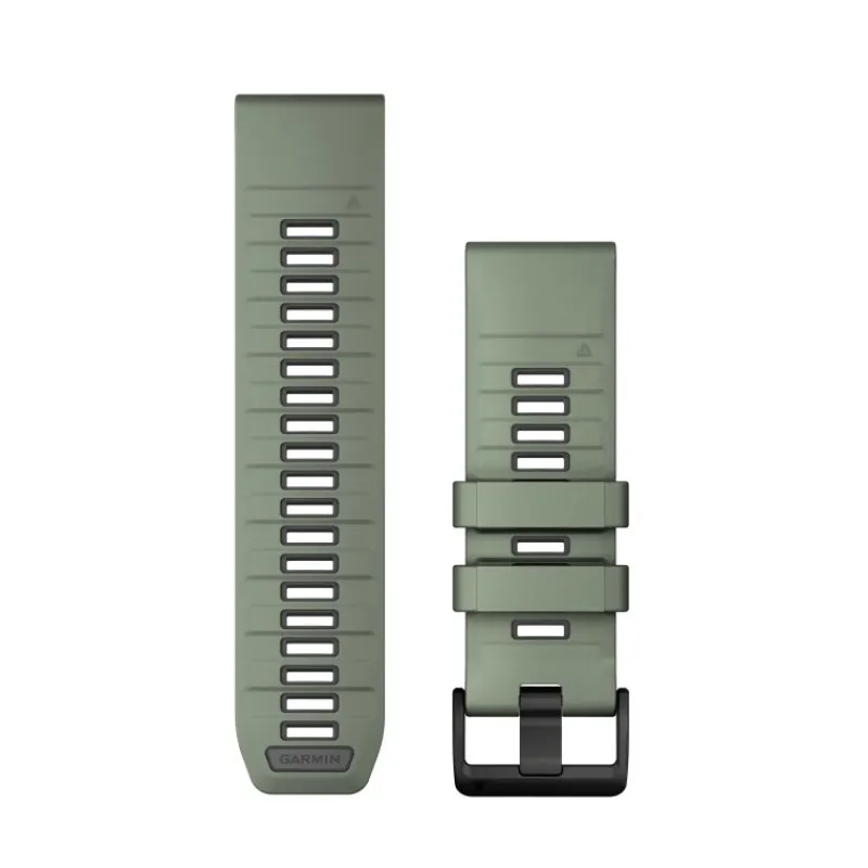 Bracelet Quickfit 26mm silicone vert sauge / graphite010-13393-04<Garmin Fashion