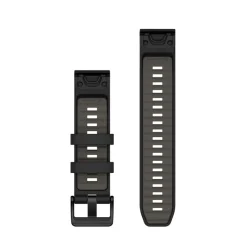 Bracelet Quickfit 22mm silicone noir / gris galet010-13392-00<Garmin Online