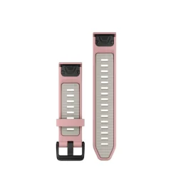 Bracelet Quickfit 20mm silicone rose poudré / gris cendré010-13391-05<Garmin Online