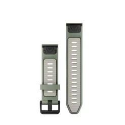 Bracelet Quickfit 20mm silicone vert sauge / gris cendré010-13391-02<Garmin Sale