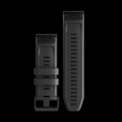 Bracelet Quickfit 26 silicone gris foncé Compatible Fenix 6X / 7X010-13117-01<Garmin Clearance