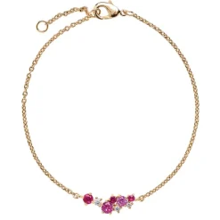 Bracelet Plaqué or - Oxyde de Zirconium blanc et rose 605611<GO Mademoiselle Best
