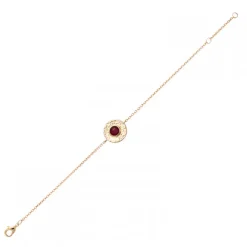 Bracelet Plaqué Or avec une pierre rouge605551<GO Mademoiselle Clearance