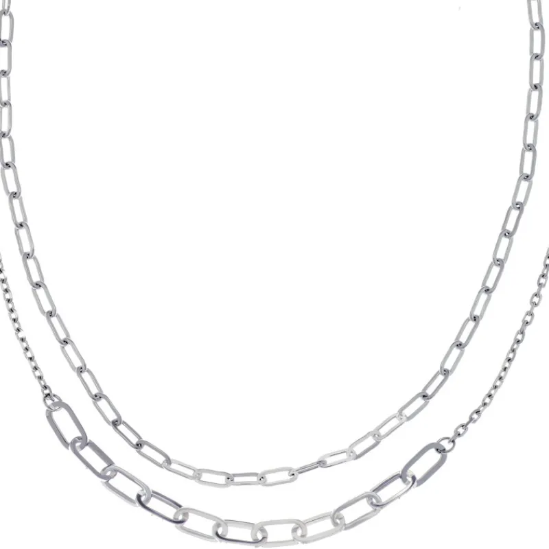 Collier acier maille alternée forçat608354<GO Mademoiselle Clearance