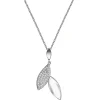 Collier argent pendentif feuilles600060<GO Mademoiselle Fashion