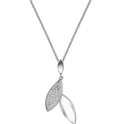Collier argent pendentif feuilles600060<GO Mademoiselle Fashion