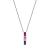 Collier Argent Rhodié - Oxyde de Zirconium Violet rose fuschia 600122<GO Mademoiselle Online