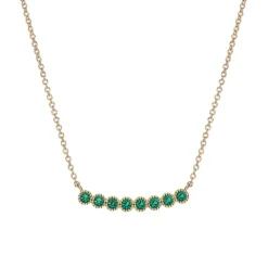 Collier Plaqué or - verre teinté vert 604104<GO Mademoiselle Clearance