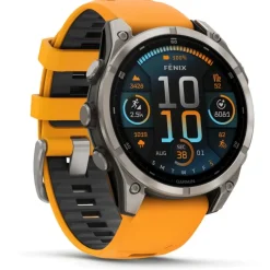 Fenix 8 Amoled 47mm Verre Sapphire lunette Titanium bracelet orange/graphite010-02904-11<Garmin Discount