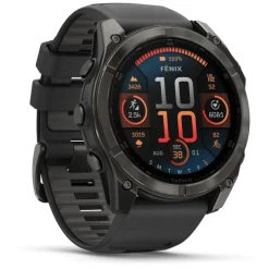 Fenix 8 Amoled 51mm Verre Sapphire lunette Carbon Gray DLC bracelet noir/gris galet010-02905-21<Garmin Online
