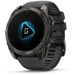 Fenix 8 Amoled 51mm Verre Sapphire lunette Carbon Gray DLC bracelet noir/gris galet010-02905-21<Garmin Online