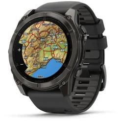 Fenix 8 Amoled 51mm Verre Sapphire lunette Carbon Gray DLC bracelet noir/gris galet010-02905-21<Garmin Online