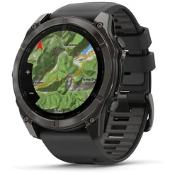Fenix 8 Amoled 51mm Verre Sapphire lunette Carbon Gray DLC bracelet noir/gris galet010-02905-21<Garmin Online