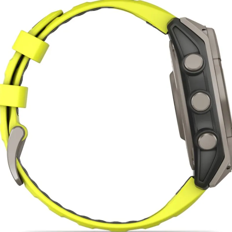 Fenix 8 Solar 47mm Verre Sapphire lunette titane bracelet jaune/graphite010-02906-21<Garmin Best