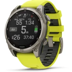 Fenix 8 Solar 47mm Verre Sapphire lunette titane bracelet jaune/graphite010-02906-21<Garmin Best