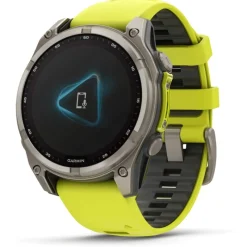 Fenix 8 Solar 47mm Verre Sapphire lunette titane bracelet jaune/graphite010-02906-21<Garmin Best