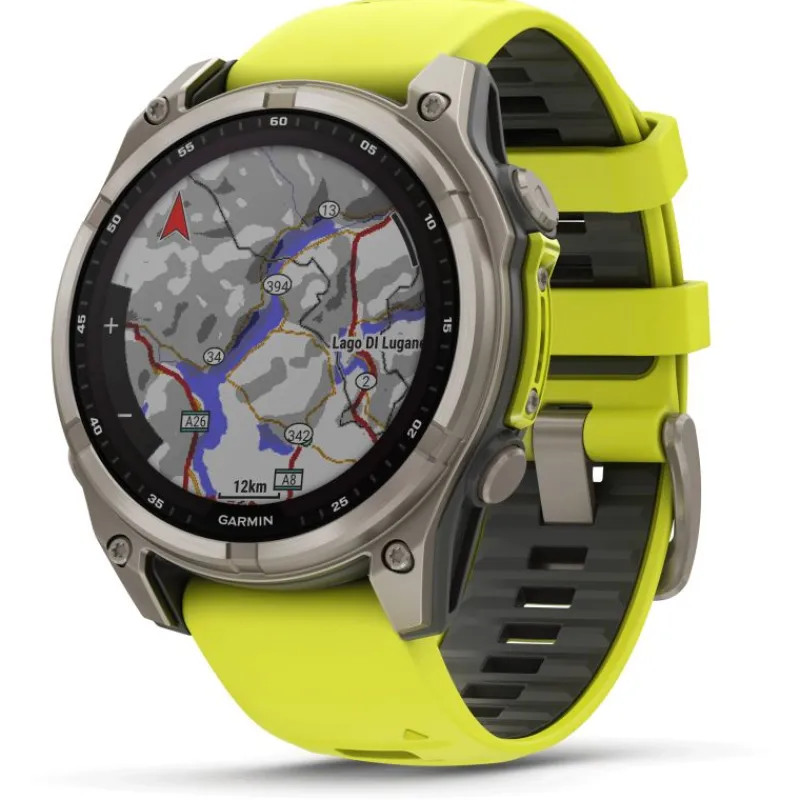 Fenix 8 Solar 47mm Verre Sapphire lunette titane bracelet jaune/graphite010-02906-21<Garmin Best