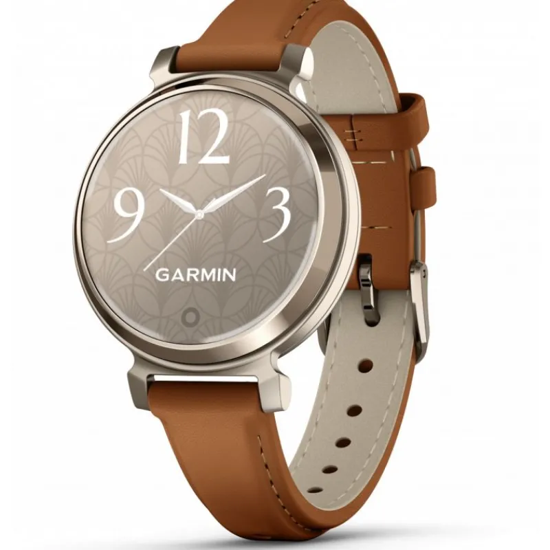 Lily 2 Classic Cream Gold bracelet cuir camel010-02839-02<Garmin Online