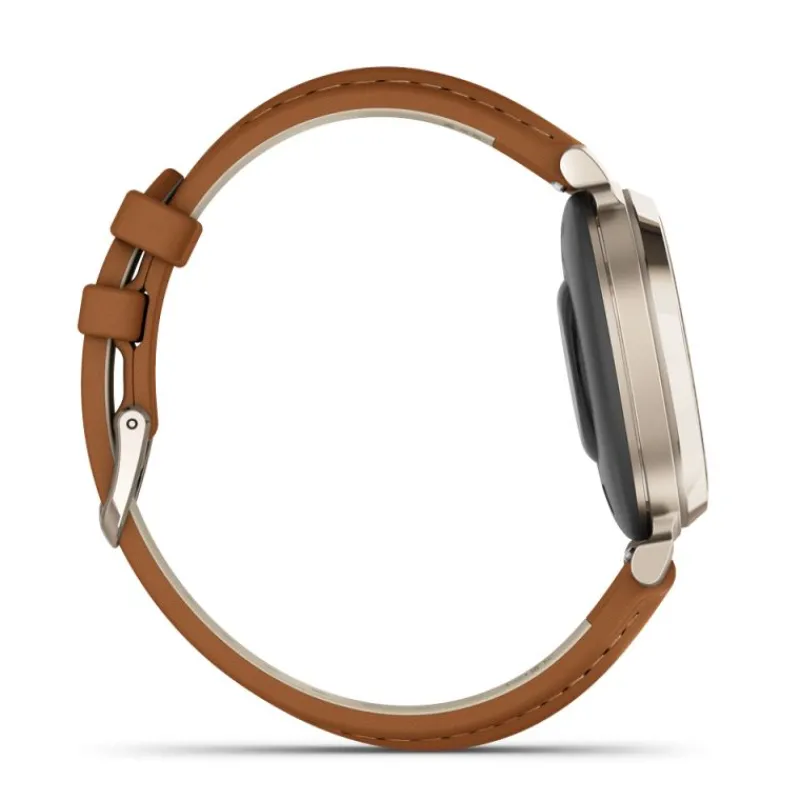 Lily 2 Classic Cream Gold bracelet cuir camel010-02839-02<Garmin Online