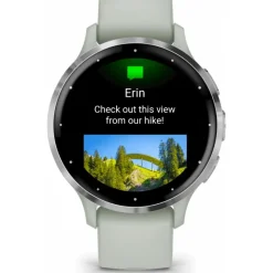 Venu 3S Silver avec bracelet vert sauge010-02785-01<Garmin Clearance