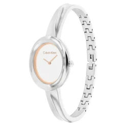 Montre Sculptural Twisted Bezel pour Femme25100055<Calvin Klein New